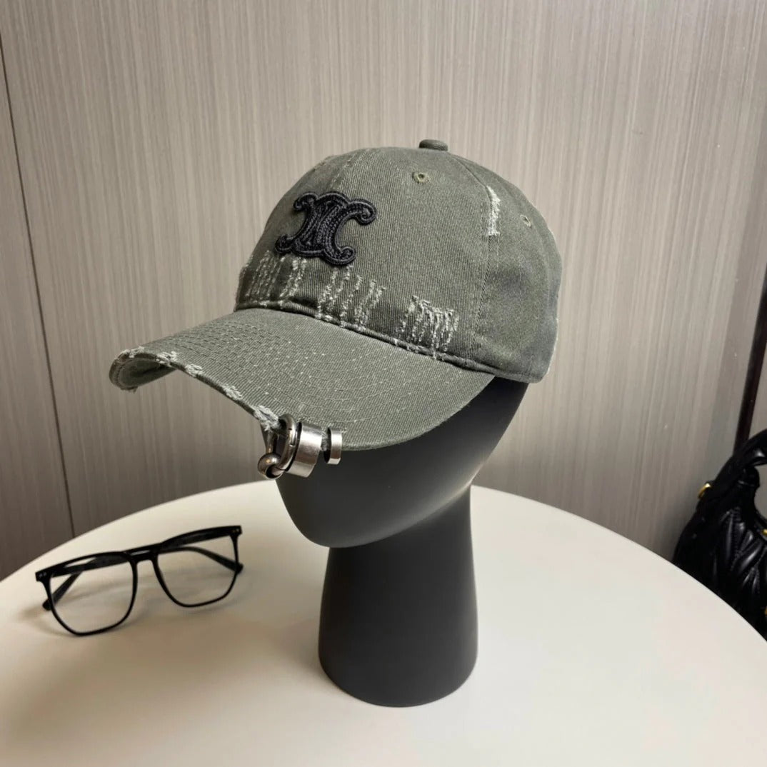 Celine Embroidered Logo Baseball Cap 229250
