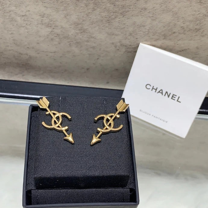 Chanel 2026 Golden Cupid's Arrow Earrings