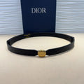 Dior 2026 D-Pépite Belt 15mm Black Leather 184991