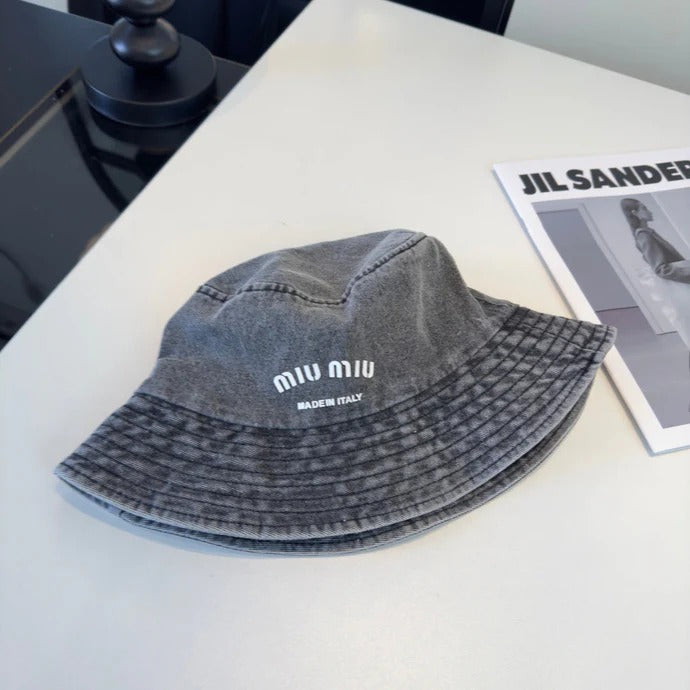 Miumiu Bucket Hat Denim Cotton 262181