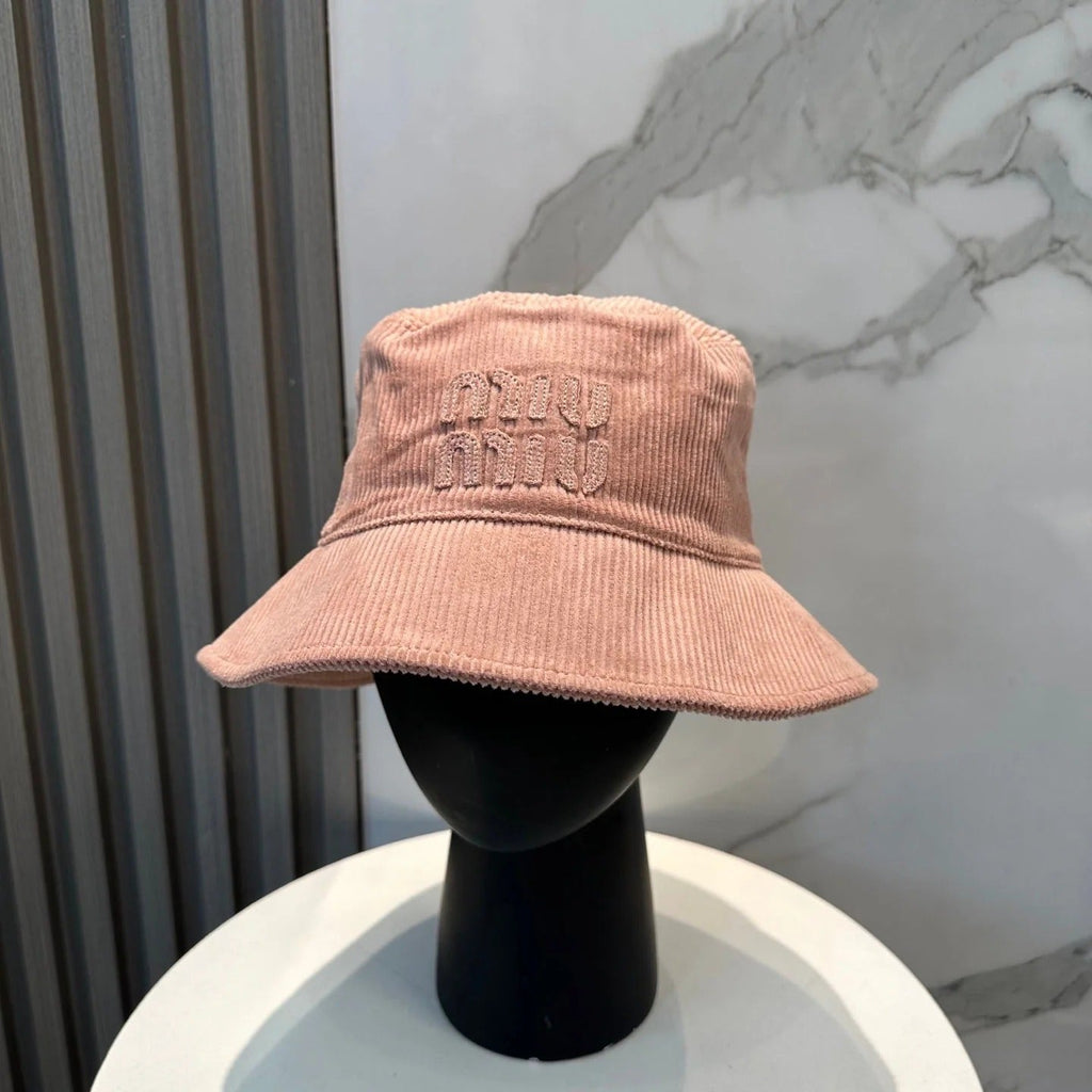 Miumiu Logo Corduroy Bucket Hat 211730