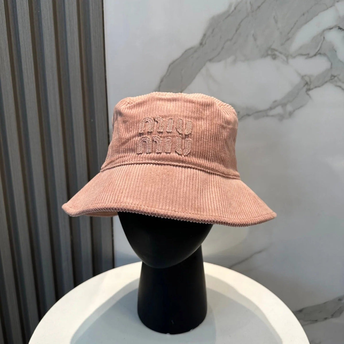 Miumiu Logo Corduroy Bucket Hat 211730