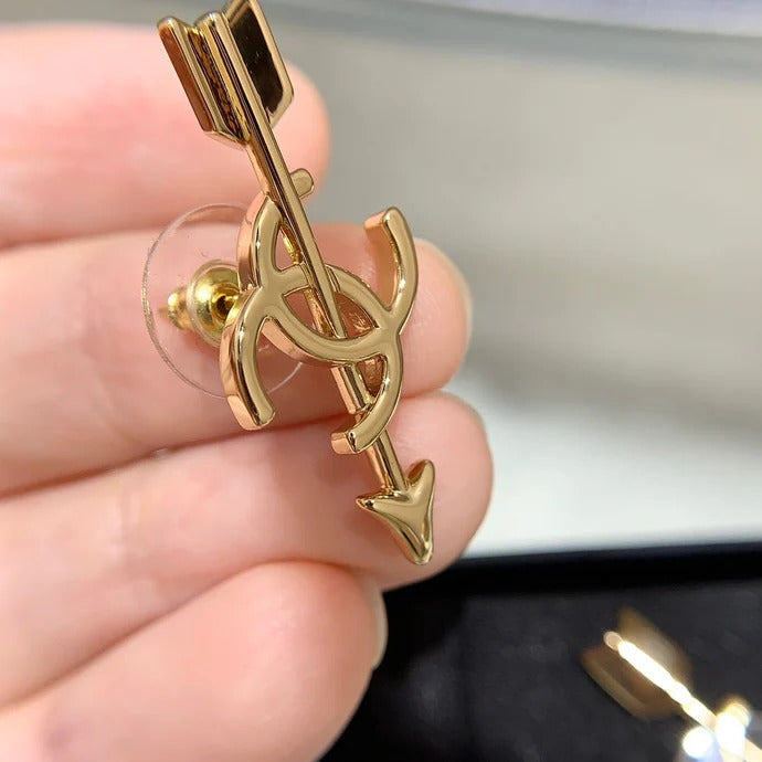 Chanel 2026 Golden Cupid's Arrow Earrings