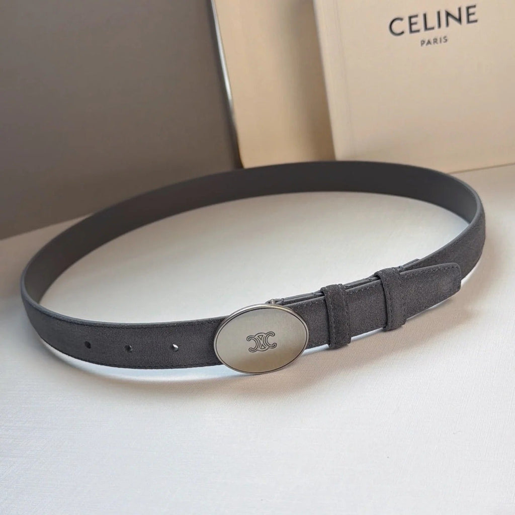 Celine 2026 Triomphe Slim Belt 13mm Leather 212866