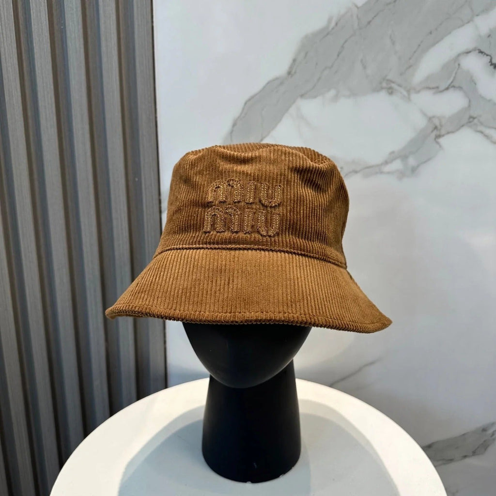 Miumiu Logo Corduroy Bucket Hat 211730