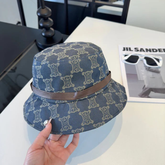 Celine Bucket Hat Blue Cotton 262199