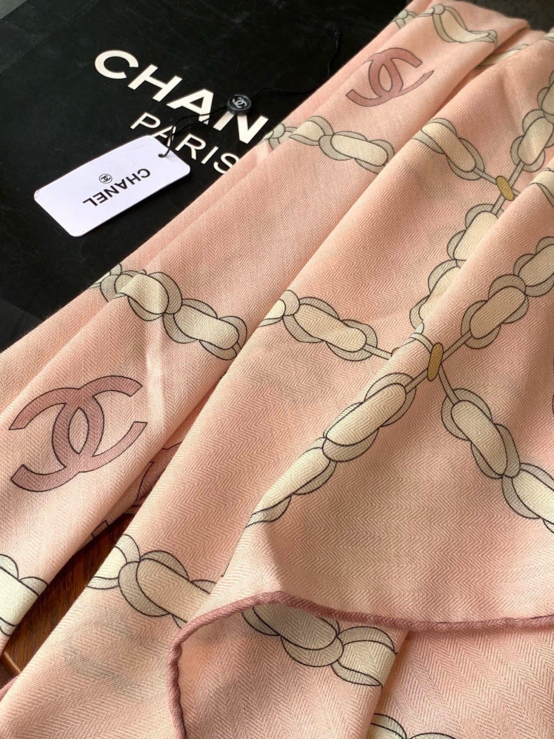 Chanel 26s Scarf 135 In Cashmere And Silk 306125