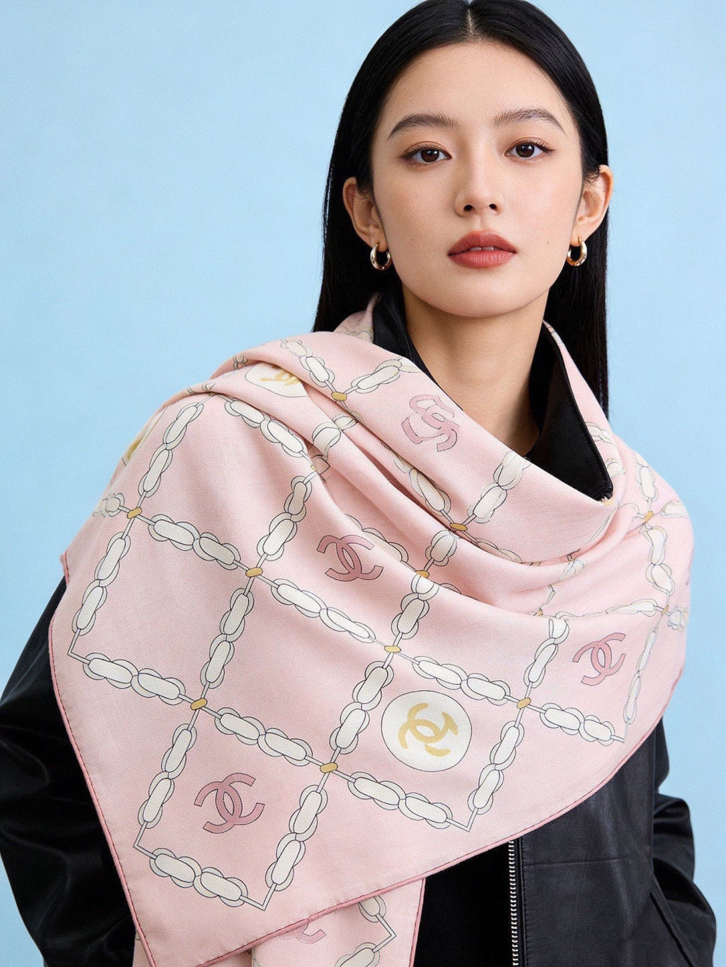 Chanel 26s Scarf 135 In Cashmere And Silk 306125