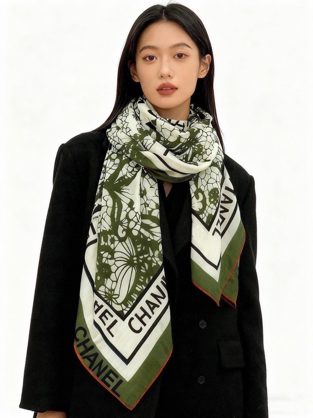 Chanel 26s Scarf 140 In Cashmere Silk 306133