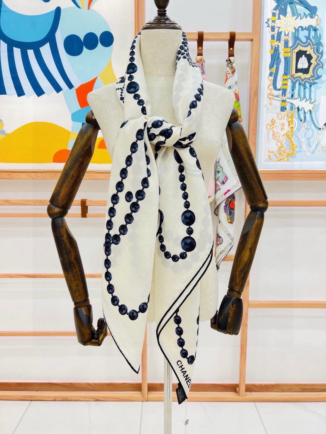 Chanel 26s Scarf 140 In Silk 311965
