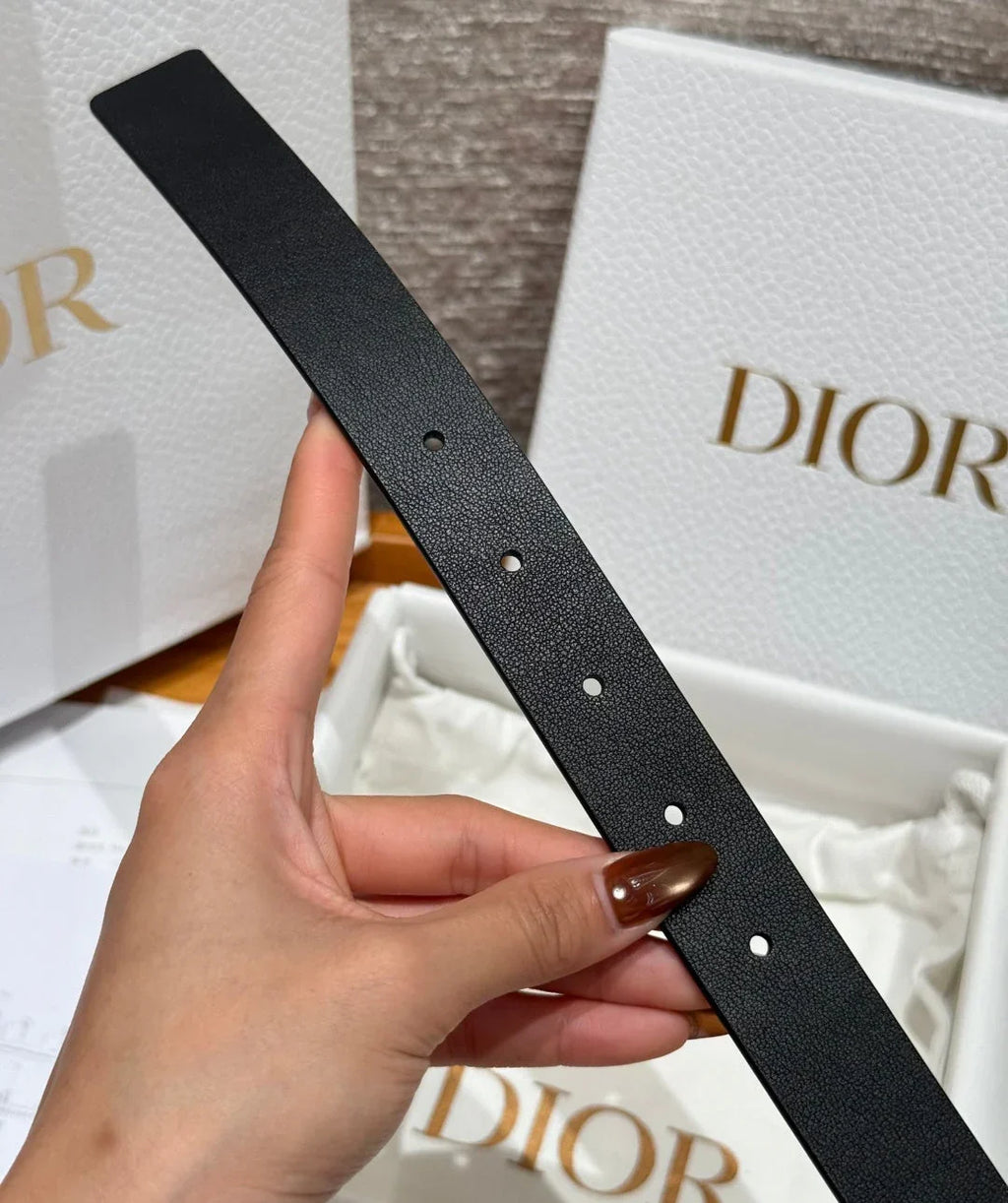 Dior 2026 Montaigne Studded Belt 2.0cm Smooth Leather