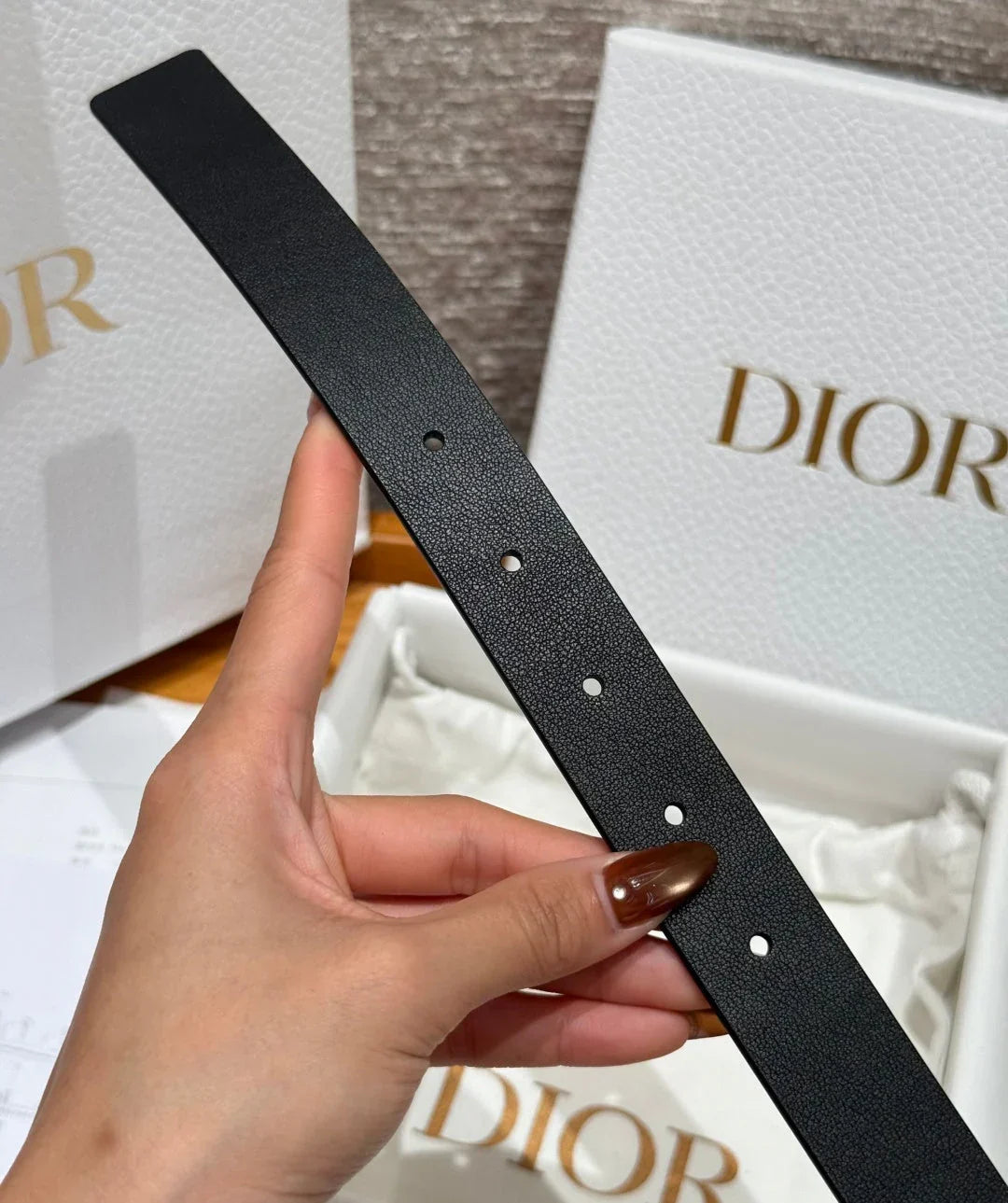 Dior 2026 Montaigne Studded Belt 2.0cm Smooth Leather