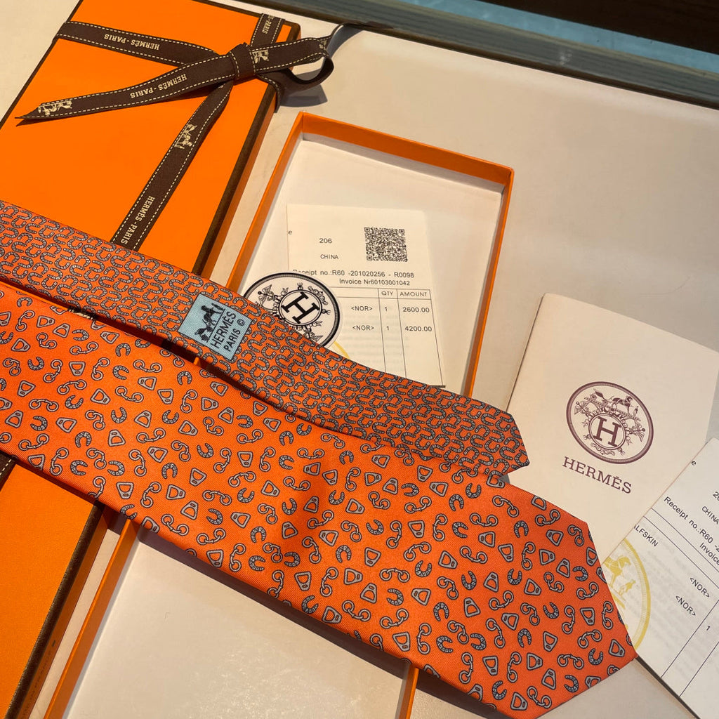 HM Metal en Vrac Twillbi Tie Orange Twill Silk 212113