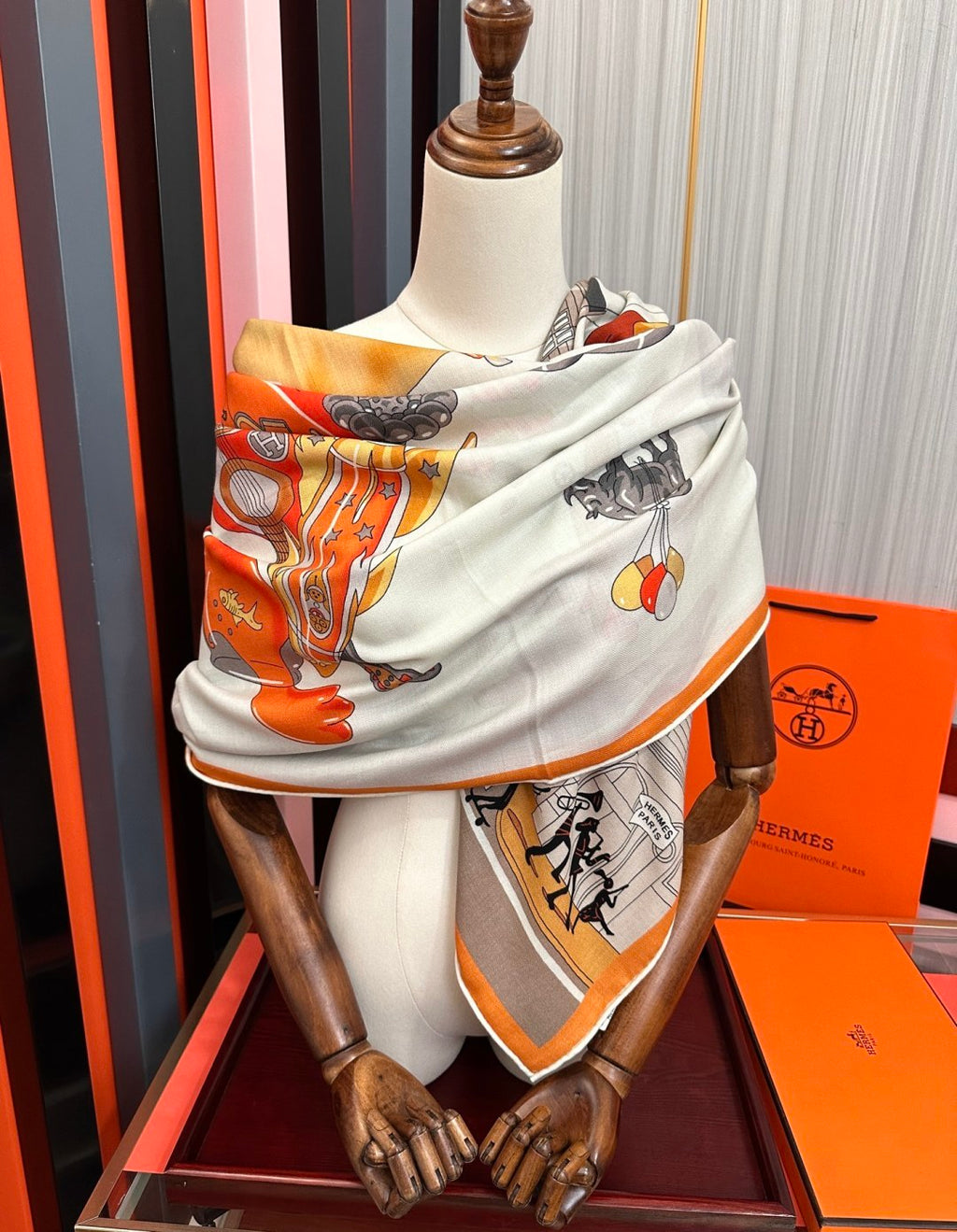 HM 26s Scarf 140 In Cashmere And Silk 454522