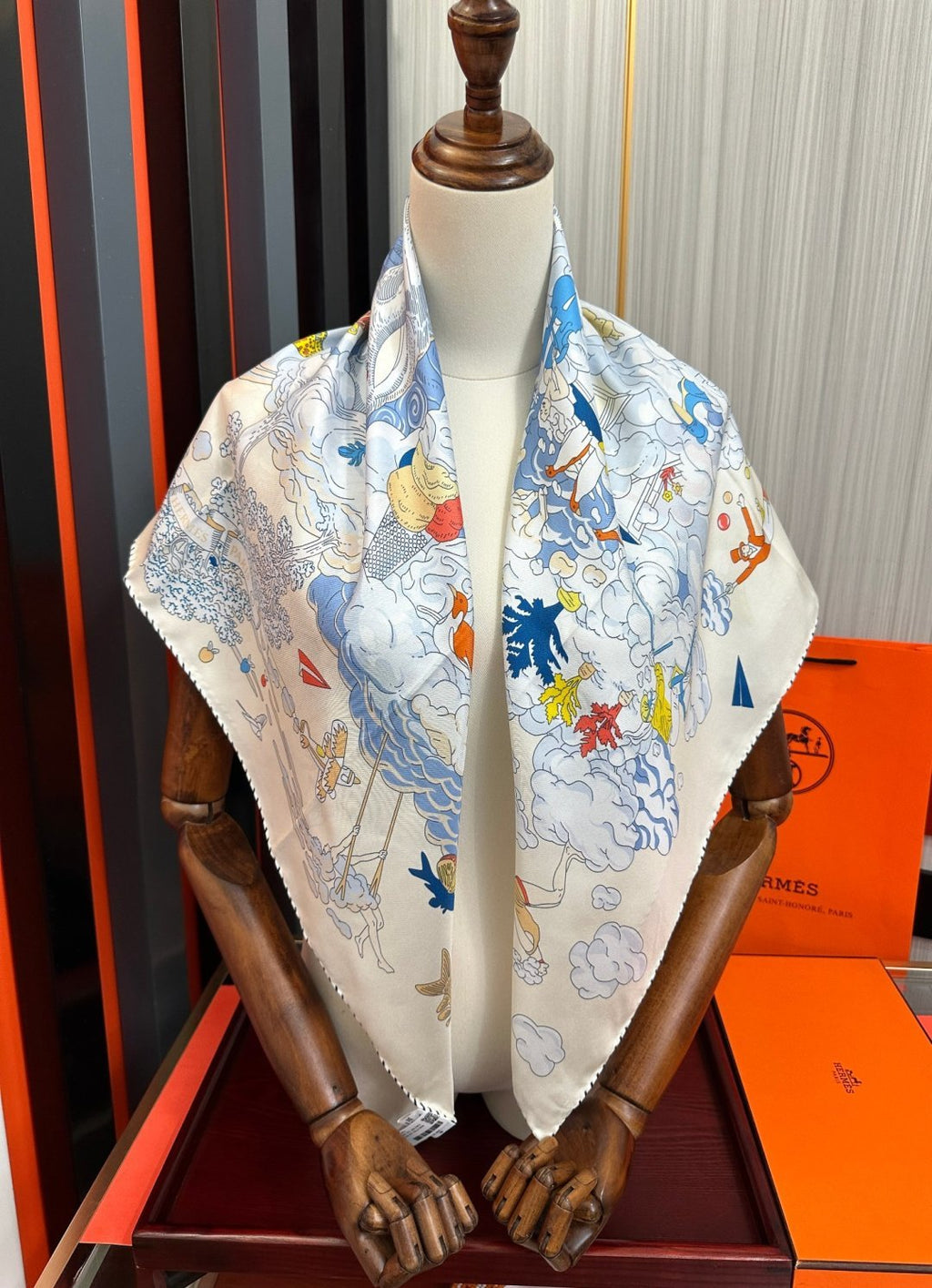 HM Scarf 90x90 Colorful Twill Silk 461766