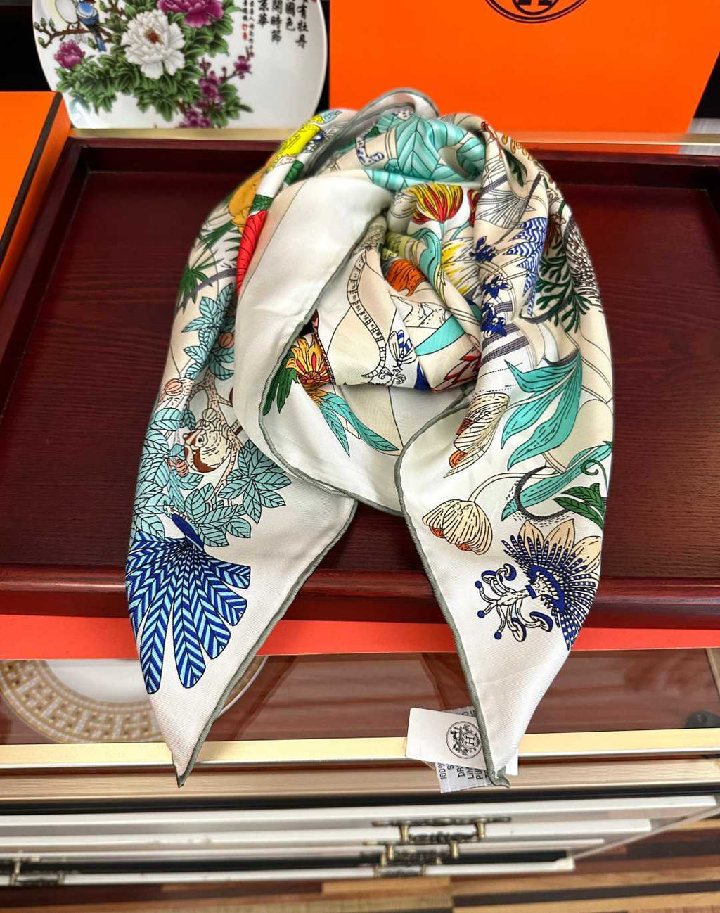 HM Scarf 90x90 Colorful Twill Silk 461775