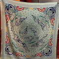HM 25s Jungle Love Scarf 140cm Light Blue Cashmere 976286