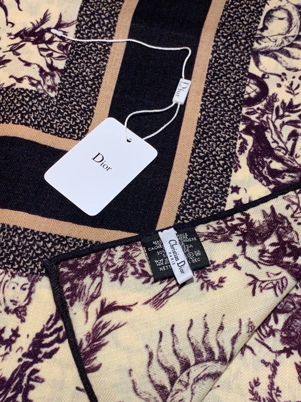 Dior 26s Scarf 140cm Silk & Cashmere 304709