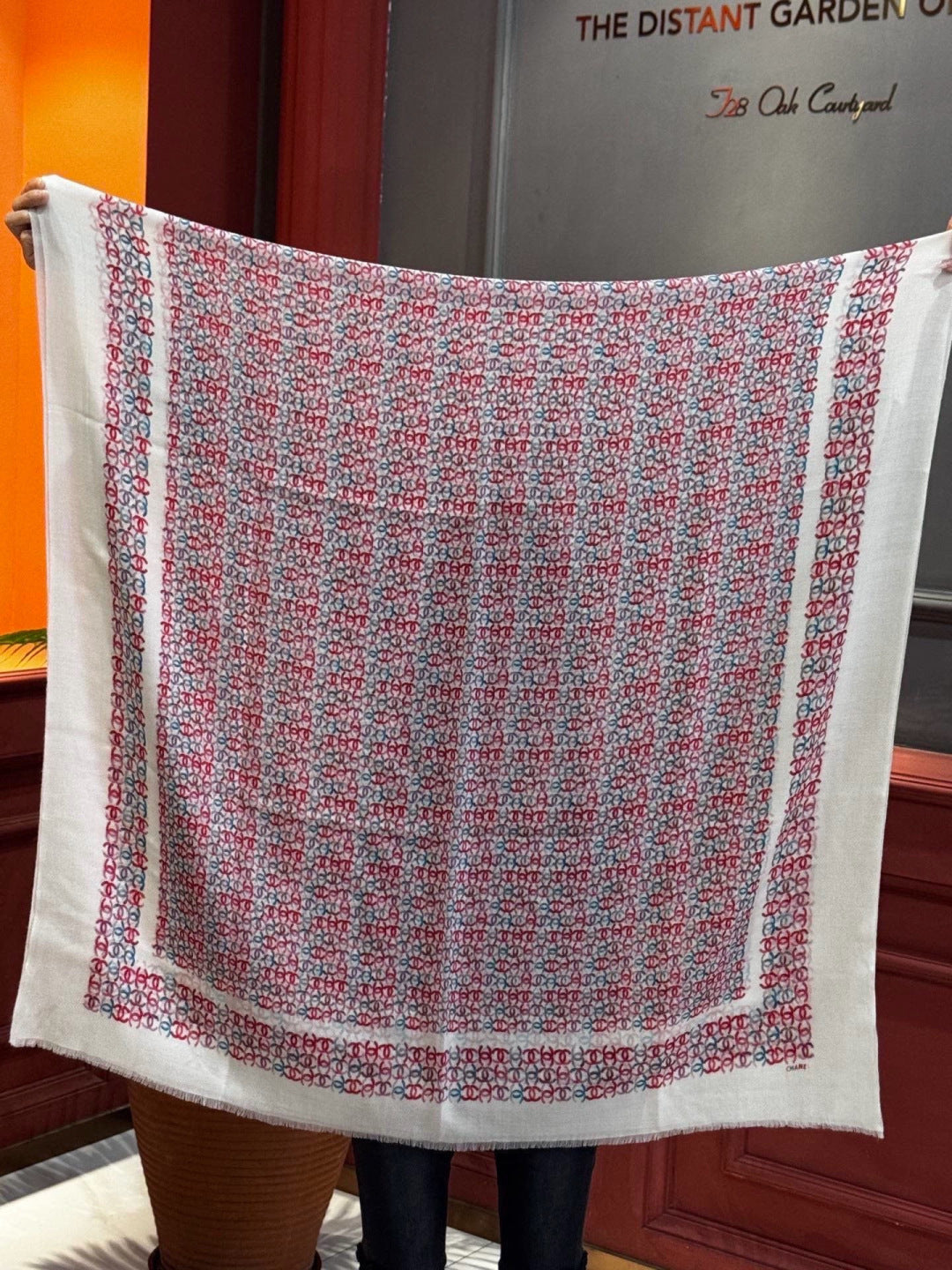 Chanel 26s Scarf 100 x 200 cm In Cashmere And Silk 306089