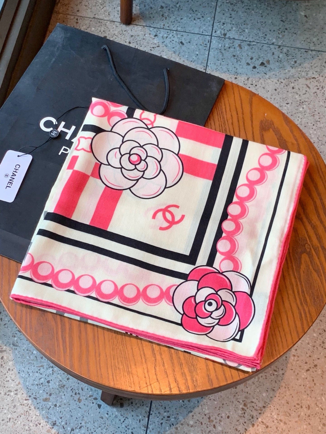 Chanel 26s Scarf 140 In Silk Cashmere 309894