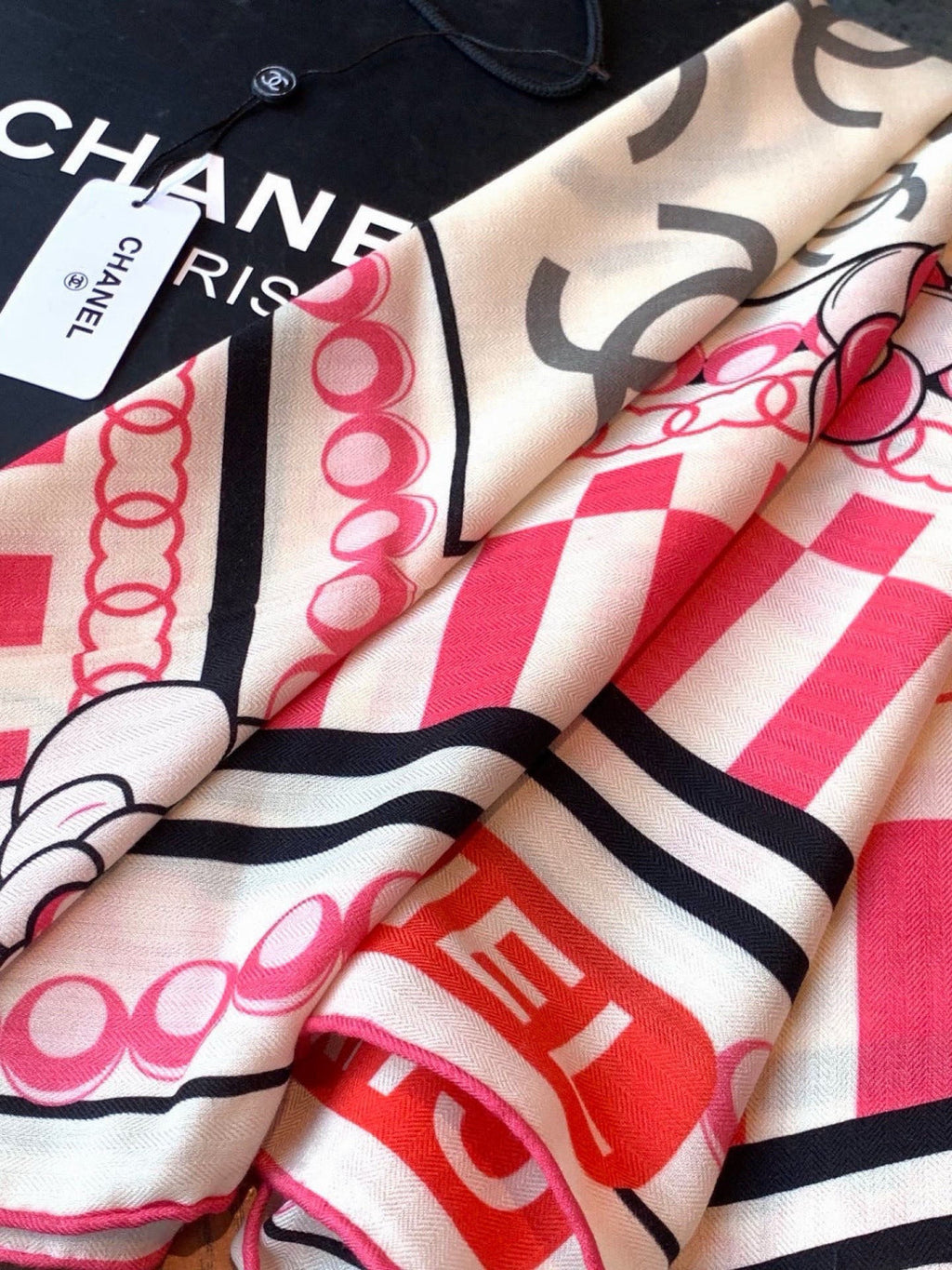 Chanel 26s Scarf 140 In Silk Cashmere 309894