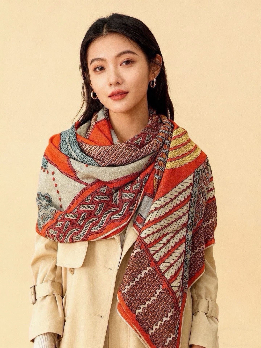 HM 26s Scarf 140 In Cashmere And Silk 446740
