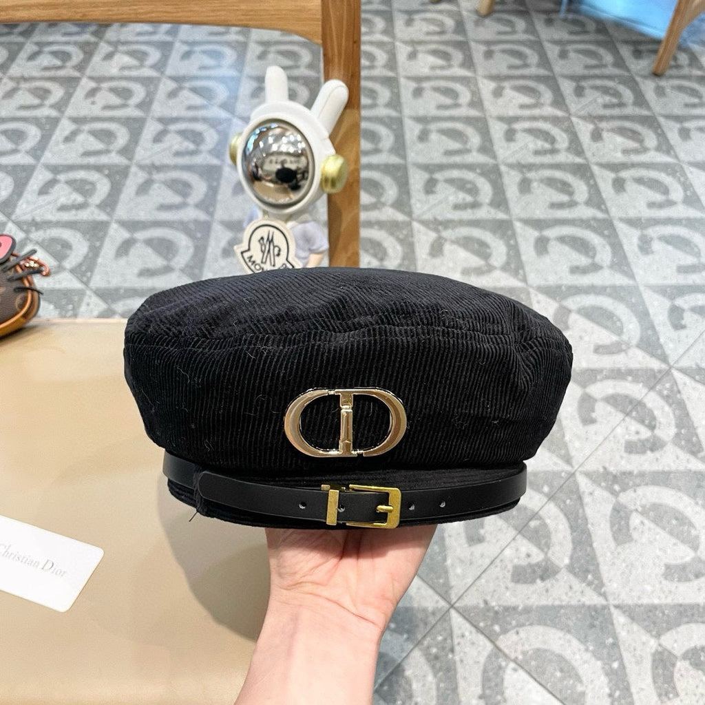 BERET HAT IN BLACK VELVET 430042