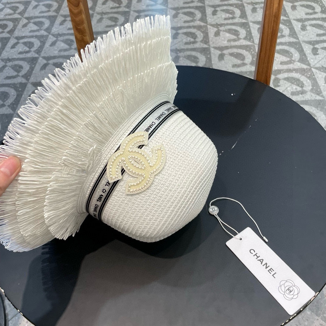 CC Logo Raffia Hat 205628