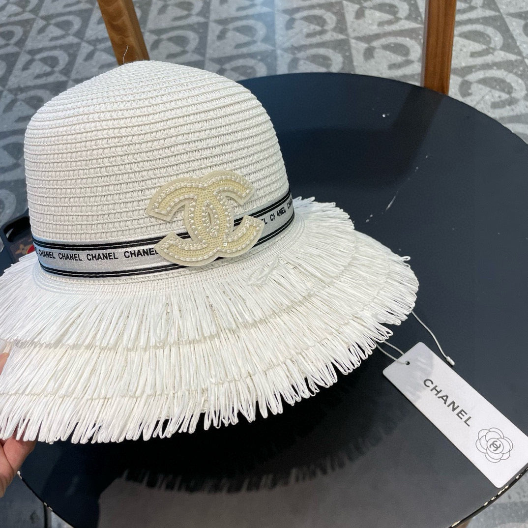 CC Logo Raffia Hat 205628
