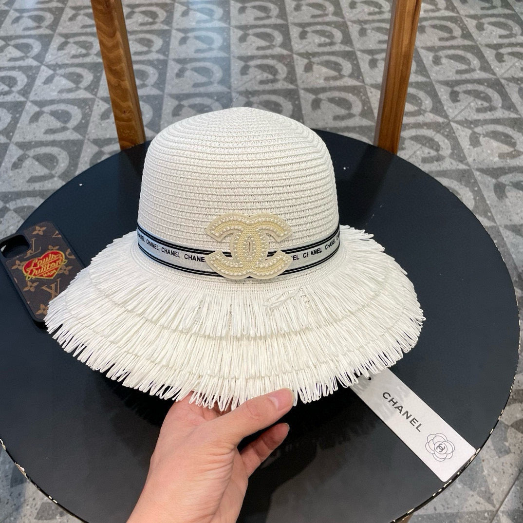 CC Logo Raffia Hat 205628