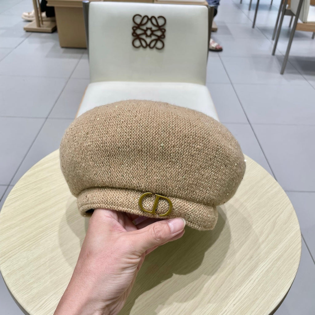 CD Logo Wool Beret Hat 205641