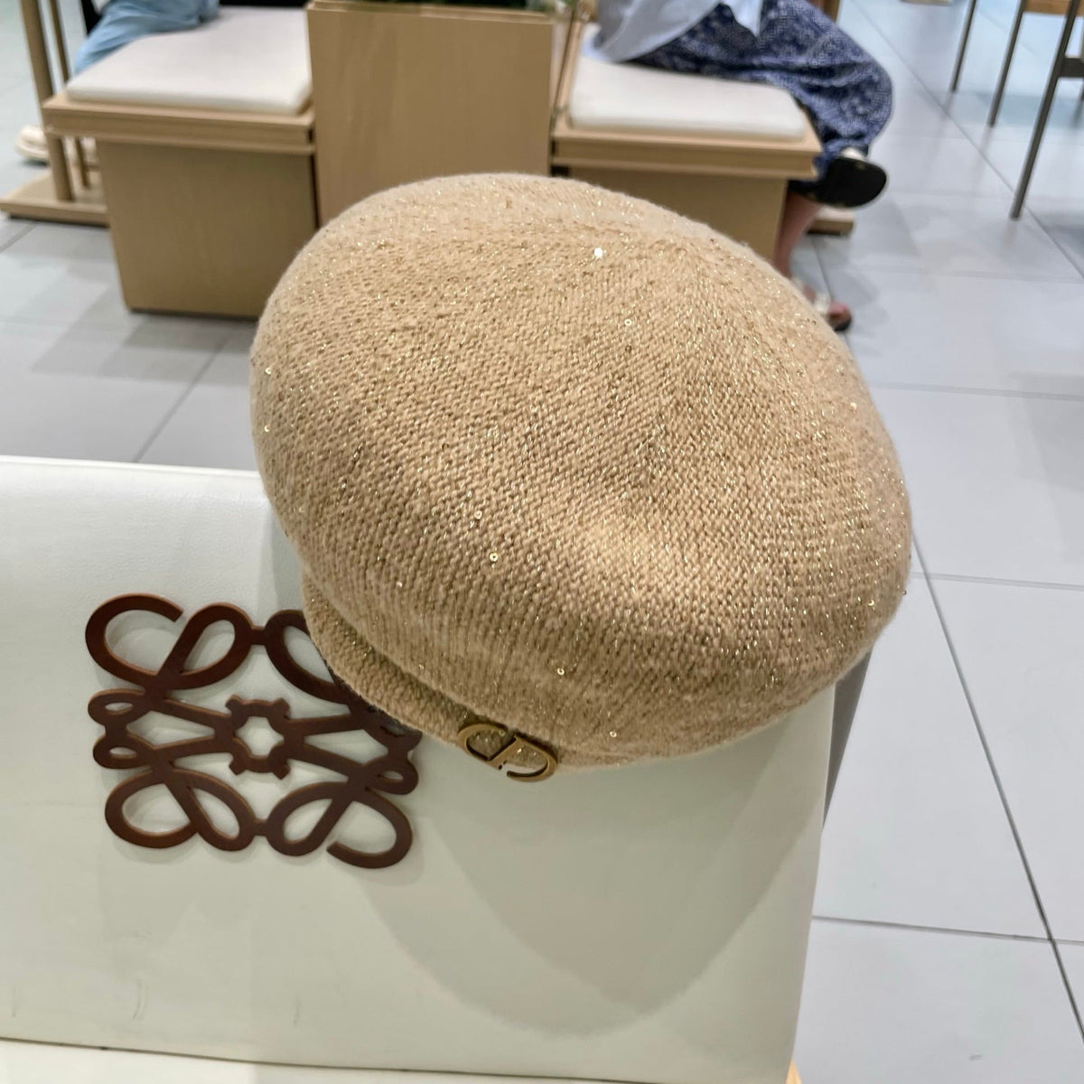 CD Logo Wool Beret Hat 205641