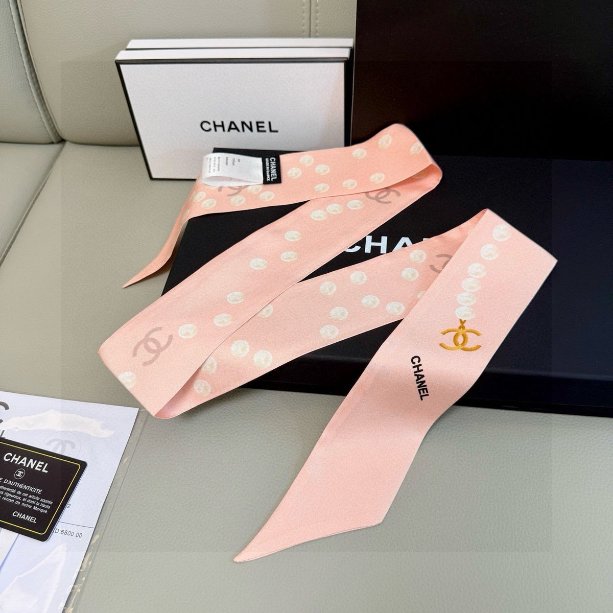 CC Twilly Mini Scarf 120cm Light Pink Mulberry Silk 949111