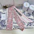 CD Twilly Mini Scarf 105cm Light Pink Mulberry Silk 957053