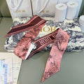 CD Twilly Mini Scarf 105 Pink Silk Twill 147662
