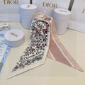 CD Mitzah Scarf White Pink Silk 153197