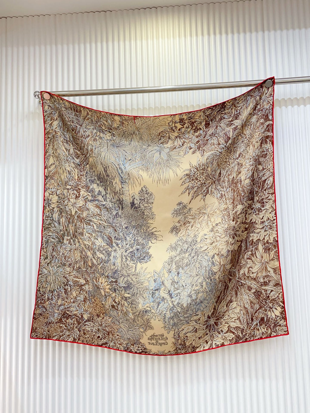 HM All'Orto Botanico Scarf 90x90cm Brown Colorful Silk Twill 209928