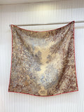 HM All'Orto Botanico Scarf 90x90cm Brown Colorful Silk Twill 209928