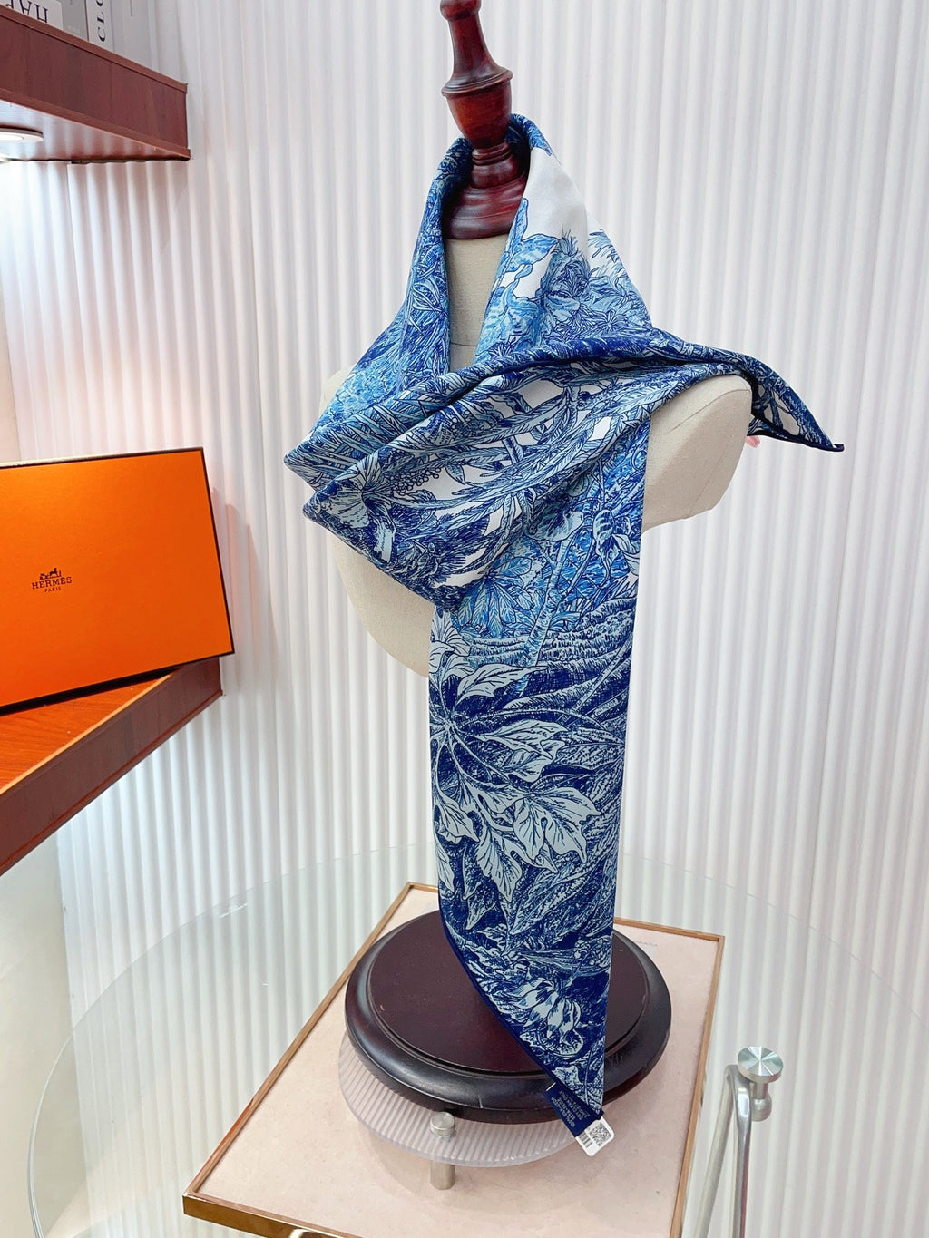 HM All'Orto Botanico Scarf 90x90cm Blue Colorful Silk Twill 209929