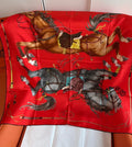 HM 26s 90 House Scarf Red Colorful Mulberry Silk 153371