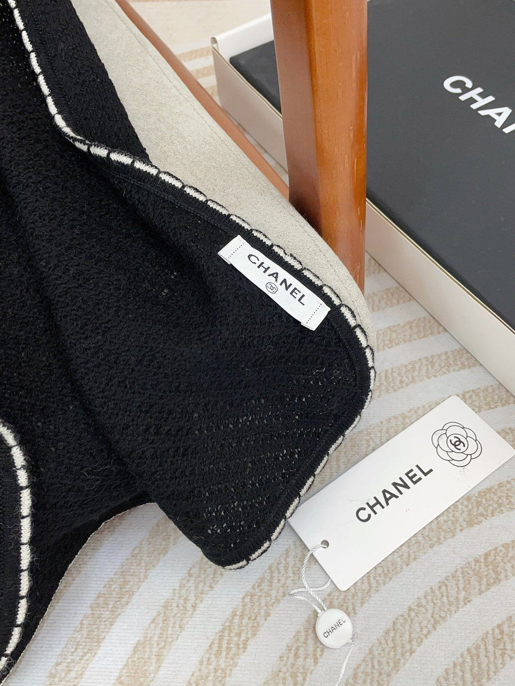 CC Scarf 190 CM In Black Cashmere 419816