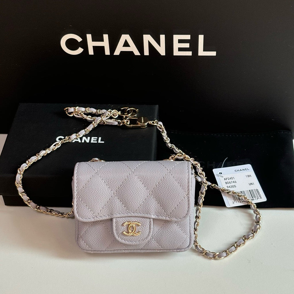 CC 26s Waist Belt Bag Chain Purple Caviar 212337