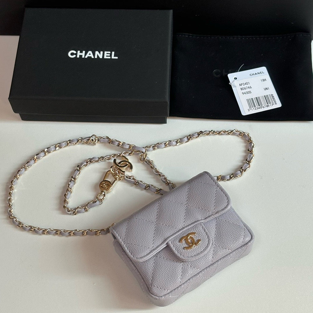 CC 26s Waist Belt Bag Chain Purple Caviar 212337