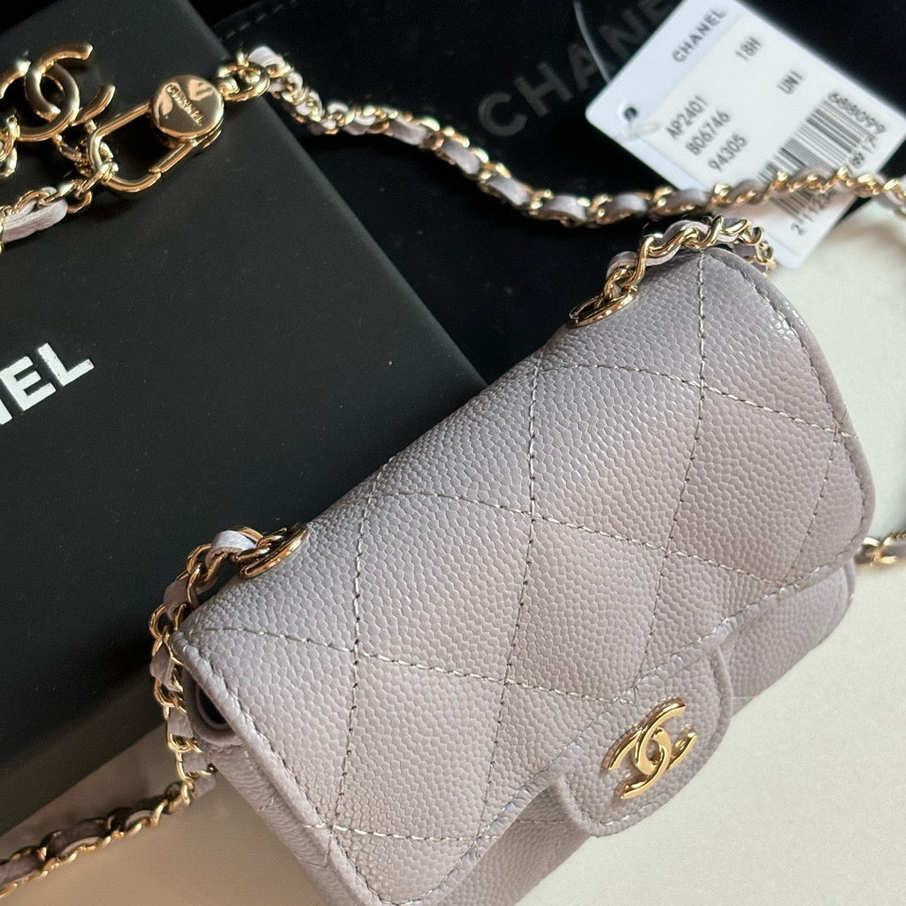 CC 26s Waist Belt Bag Chain Purple Caviar 212337