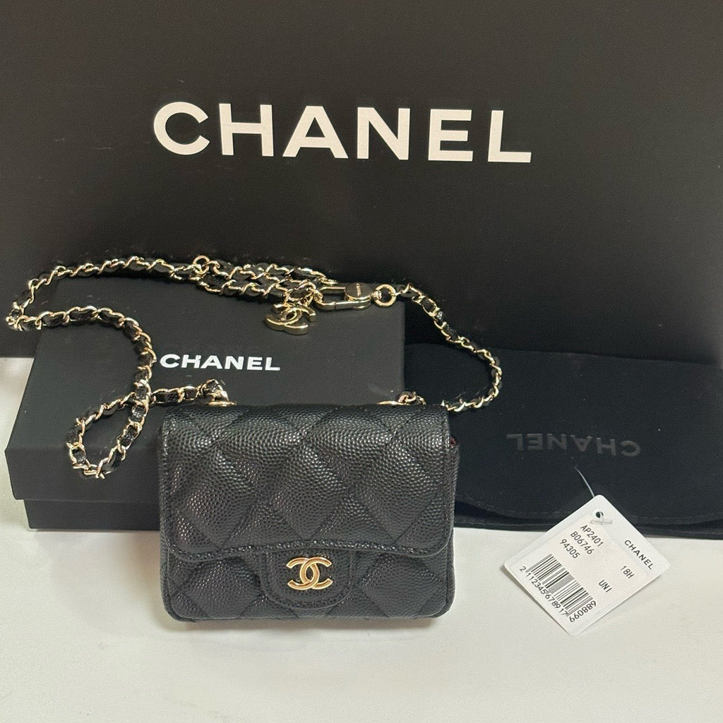 CC 26s Waist Belt Bag Chain Black Caviar GHW 212329