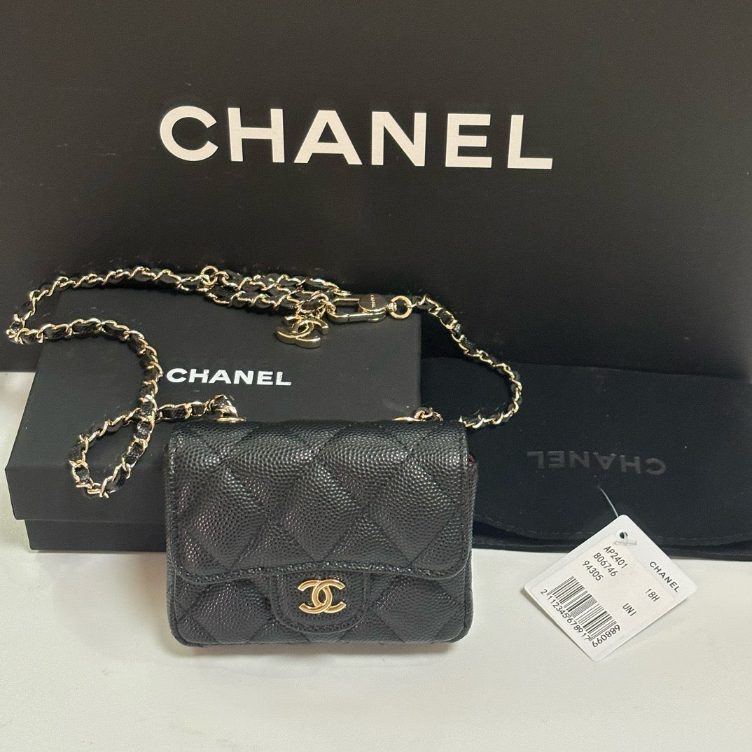 CC 26s Waist Belt Bag Chain Black Caviar GHW 212329