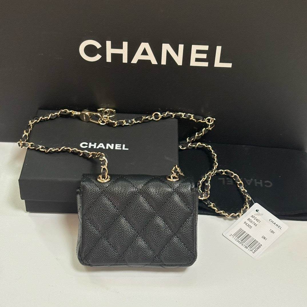 CC 26s Waist Belt Bag Chain Black Caviar GHW 212329