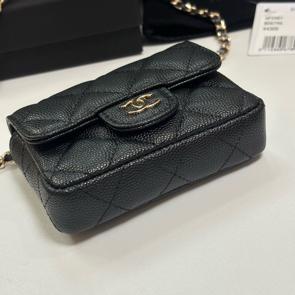 CC 26s Waist Belt Bag Chain Black Caviar GHW 212329