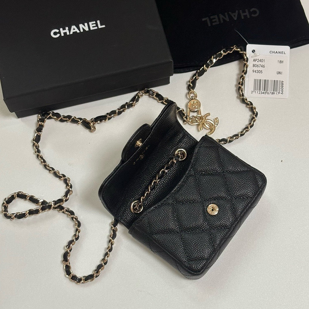 CC 26s Waist Belt Bag Chain Black Caviar GHW 212329