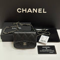 CC 26s Waist Belt Bag Chain Black Caviar SHW 212327